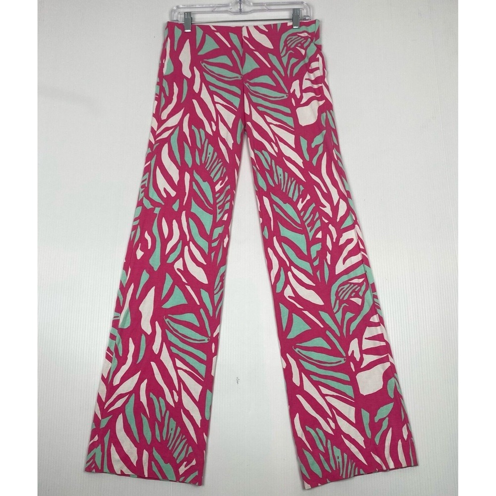 Lilly Pulitzer Pants Size S Georgia May Palazzo Capri Pink Casual Beach - Picture 1 of 10